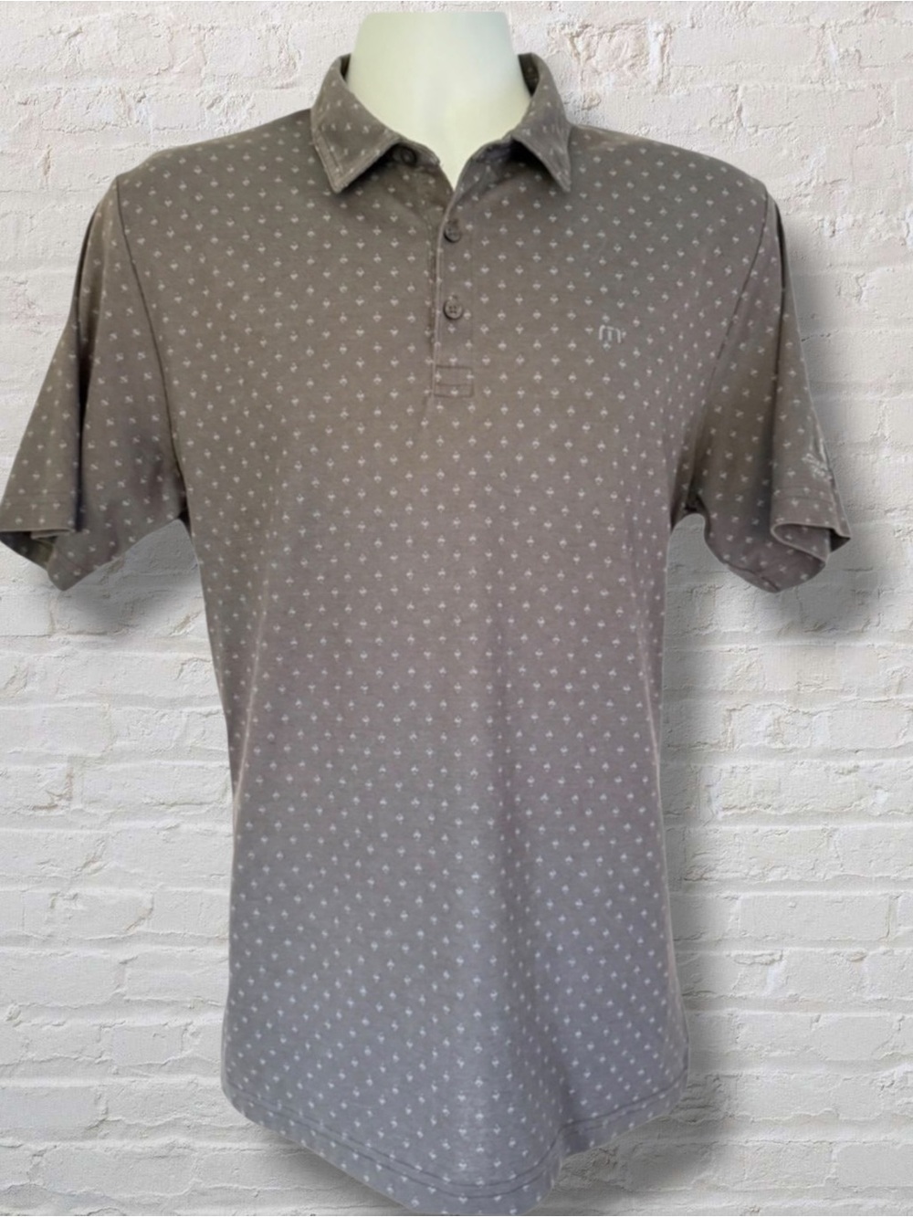Travis Mathew Eagle Peak 1MX107 Heather Grey Men’s Golf Polo. Size Large